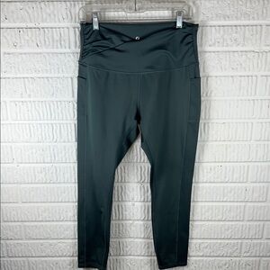 Leg End Dark Green High-Waisted Leggings